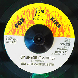 Clive Matthews & The Insighters - Change Your Constitution  /  Version