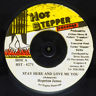 Hopeton James - Stay Here And Love Me You  /  Version