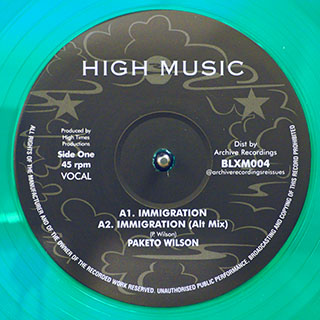 Paketo Wilson - Immigration; Paketo Wilson - Immigration (Alternative Mix)  /  High Times Players - Immigration Version