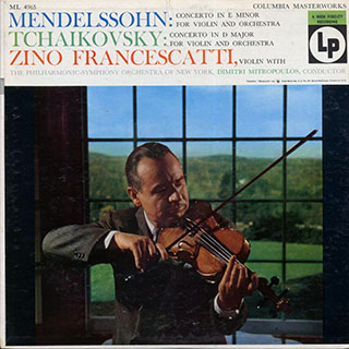 Menelssohn, Tchaikovsky, Zino Francescatti - Concerto In E Minor For Violin And Orchestra, Etc.