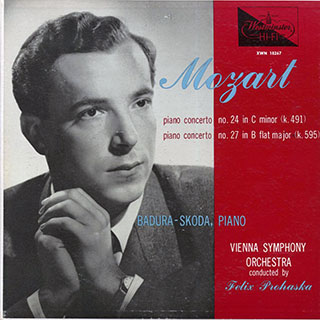 Mozart, Paul Badura-Skoda, Vienna Symphony Orchestra, Felix Prohaska - Mozart Piano Concerto No 24. In C Minor, Mozart Piano Concerto No 27. In B Flat