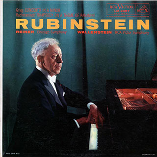 Grieg, Rachmaninoff, Rubinstein, Reiner, Chicago Symphony, Wallenstein, RCA Victor Symphony - Rubinstein, Reiner, Chicago Symphony , Wallenstein, RCA Victor Symphony - Concerto In A Minor, Rhapsody On A Theme Of Paganin